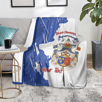 Personalised Saint-Domingue Blanket Coat Of Arms Grunge Style