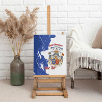 Personalised Saint-Domingue Canvas Wall Art Coat Of Arms Grunge Style