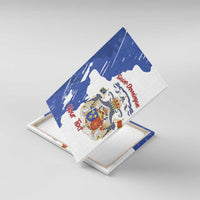 Personalised Saint-Domingue Canvas Wall Art Coat Of Arms Grunge Style