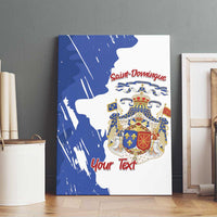 Personalised Saint-Domingue Canvas Wall Art Coat Of Arms Grunge Style