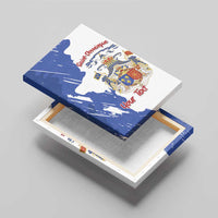 Personalised Saint-Domingue Canvas Wall Art Coat Of Arms Grunge Style