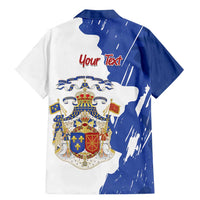 Personalised Saint-Domingue Family Matching Mermaid Dress and Hawaiian Shirt Coat Of Arms Grunge Style