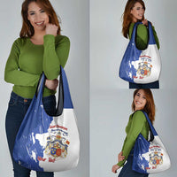 Personalised Saint-Domingue Grocery Bag Coat Of Arms Grunge Style