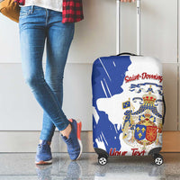 Personalised Saint-Domingue Luggage Cover Coat Of Arms Grunge Style