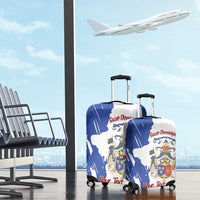 Personalised Saint-Domingue Luggage Cover Coat Of Arms Grunge Style