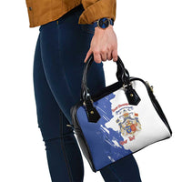 Personalised Saint-Domingue Shoulder Handbag Coat Of Arms Grunge Style