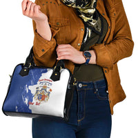 Personalised Saint-Domingue Shoulder Handbag Coat Of Arms Grunge Style