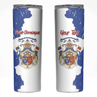 Personalised Saint-Domingue Skinny Tumbler Coat Of Arms Grunge Style