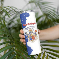 Personalised Saint-Domingue Skinny Tumbler Coat Of Arms Grunge Style