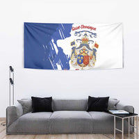 Personalised Saint-Domingue Tapestry Coat Of Arms Grunge Style