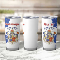 Personalised Saint-Domingue Tumbler Cup Coat Of Arms Grunge Style
