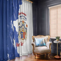 Personalised Saint-Domingue Window Curtain Coat Of Arms Grunge Style