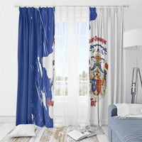 Personalised Saint-Domingue Window Curtain Coat Of Arms Grunge Style