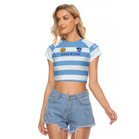 Argentina Rugby Raglan Cropped T Shirt Los Pumas 2023 Go Champions Unique Style - Wonder Print Shop