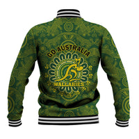 Australia Rugby Baseball Jacket Wallabies 2023 Go Champions Indigenous Art - Wonder Print Shop