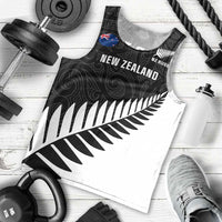 Personalised New Zealand Silver Fern Rugby Men Tank Top All Black Go Champions Maori Pattern LT14