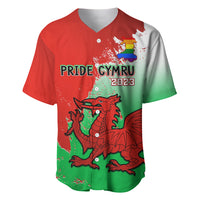 Pride Cymru Baseball Jersey 2023 Wales LGBT With Welsh Red Dragon - Wonder Print Shop
