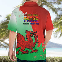Pride Cymru Hawaiian Shirt 2023 Wales LGBT With Welsh Red Dragon - Wonder Print Shop