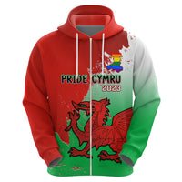 Pride Cymru Hoodie 2023 Wales LGBT With Welsh Red Dragon - Wonder Print Shop