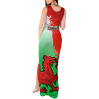 Custom Pride Cymru Tank Maxi Dress 2023 Wales LGBT With Welsh Red Dragon - Wonder Print Shop