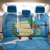 Guatemala Independence Day Back Car Seat Cover Coat Of Arms With Resplendent Quetzal Grunge Style - Wonder Print Shop