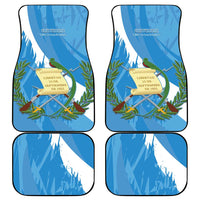 Guatemala Independence Day Car Mats Coat Of Arms With Resplendent Quetzal Grunge Style - Wonder Print Shop