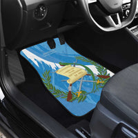 Guatemala Independence Day Car Mats Coat Of Arms With Resplendent Quetzal Grunge Style - Wonder Print Shop