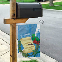 Guatemala Independence Day Garden Flag Coat Of Arms With Resplendent Quetzal Grunge Style - Wonder Print Shop