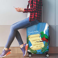 Guatemala Independence Day Luggage Cover Coat Of Arms With Resplendent Quetzal Grunge Style - Wonder Print Shop