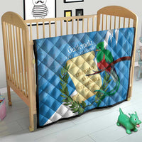 Guatemala Independence Day Quilt Coat Of Arms With Resplendent Quetzal Grunge Style - Wonder Print Shop