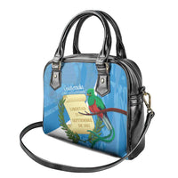 Guatemala Independence Day Shoulder Handbag Coat Of Arms With Resplendent Quetzal Grunge Style