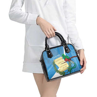 Guatemala Independence Day Shoulder Handbag Coat Of Arms With Resplendent Quetzal Grunge Style