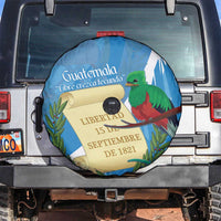 Guatemala Independence Day Spare Tire Cover Coat Of Arms With Resplendent Quetzal Grunge Style - Wonder Print Shop