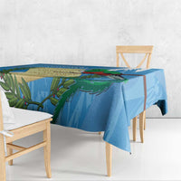 Guatemala Independence Day Tablecloth Coat Of Arms With Resplendent Quetzal Grunge Style - Wonder Print Shop