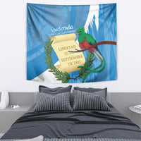 Guatemala Independence Day Tapestry Coat Of Arms With Resplendent Quetzal Grunge Style - Wonder Print Shop