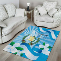 Guatemala Independence Day Area Rug Since 1821 Coat Of Arms With Tikal - Wonder Print Shop