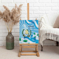 Guatemala Independence Day Canvas Wall Art Since 1821 Coat Of Arms With Tikal - Wonder Print Shop
