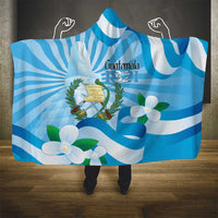 Guatemala Independence Day Hooded Blanket Since 1821 Coat Of Arms With Tikal