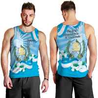 Guatemala Independence Day Men Tank Top Since 1821 Coat Of Arms With Tikal - Wonder Print Shop