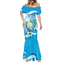 Guatemala Independence Day Mermaid Dress Since 1821 Coat Of Arms With Tikal - Wonder Print Shop