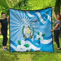 Guatemala Independence Day Quilt Since 1821 Coat Of Arms With Tikal - Wonder Print Shop