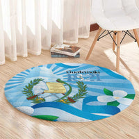 Guatemala Independence Day Round Carpet Since 1821 Coat Of Arms With Tikal