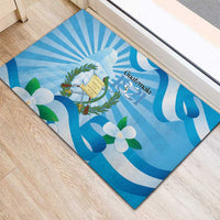 Guatemala Independence Day Rubber Doormat Since 1821 Coat Of Arms With Tikal - Wonder Print Shop