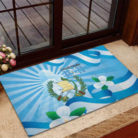 Guatemala Independence Day Rubber Doormat Since 1821 Coat Of Arms With Tikal - Wonder Print Shop