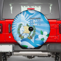 Guatemala Independence Day Spare Tire Cover Since 1821 Coat Of Arms With Tikal - Wonder Print Shop