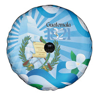 Guatemala Independence Day Spare Tire Cover Since 1821 Coat Of Arms With Tikal - Wonder Print Shop
