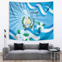 Guatemala Independence Day Tapestry Since 1821 Coat Of Arms With Tikal - Wonder Print Shop