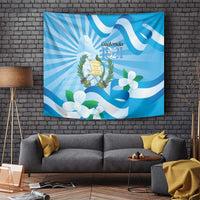Guatemala Independence Day Tapestry Since 1821 Coat Of Arms With Tikal - Wonder Print Shop