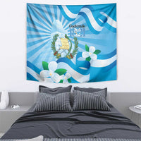 Guatemala Independence Day Tapestry Since 1821 Coat Of Arms With Tikal - Wonder Print Shop