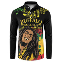 Legend Bob Buffalo Soldier Button Sweatshirt American Heroes Reggae Style - Wonder Print Shop